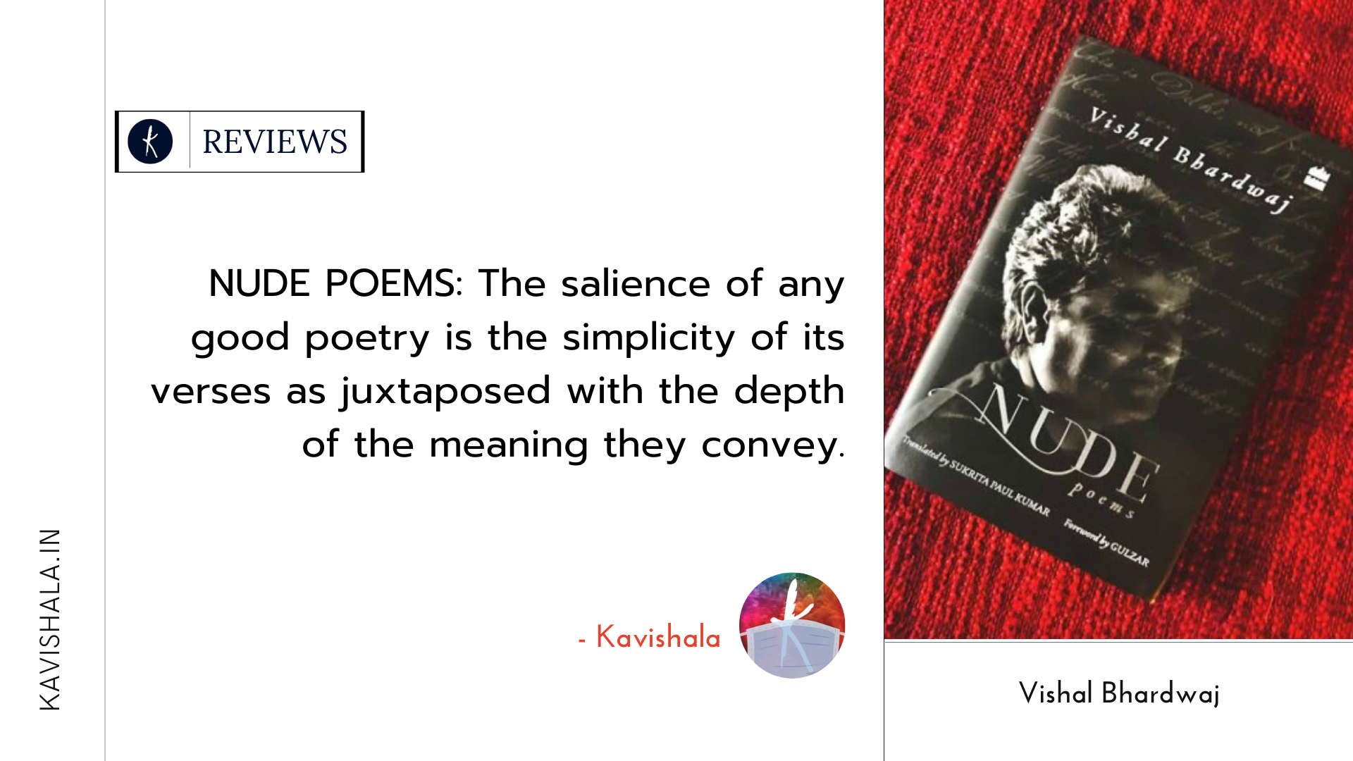 Book Review: Nude Poems | Vishal Bharadwaj | Kavishala's image