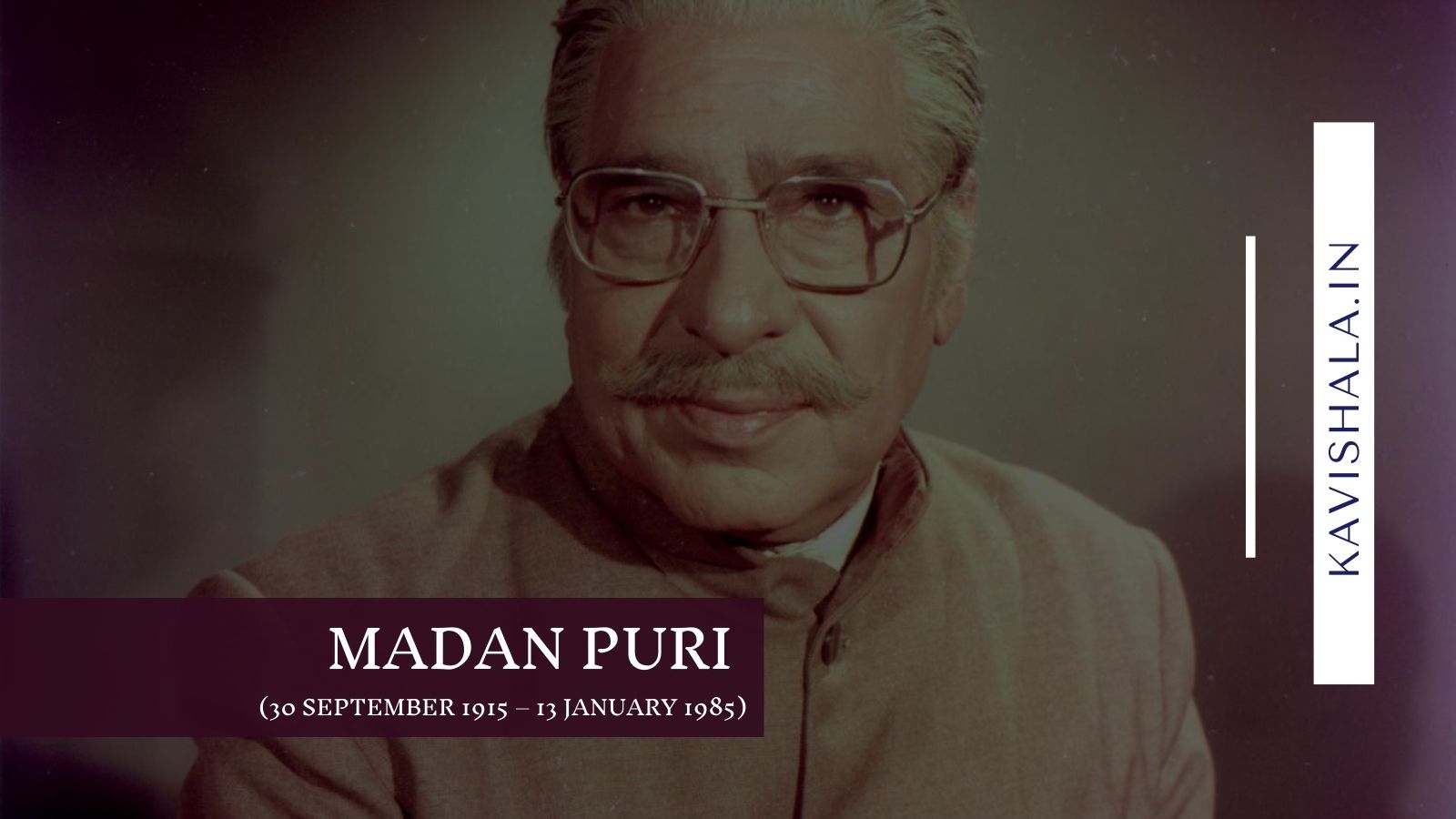 Madan Puri, KC Khanna of Daag: A poem of Love!'s image