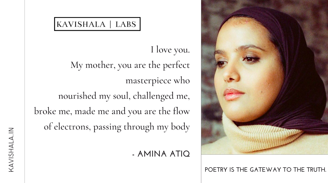 Poetry is the gateway to the truth - Amina Atiq's image